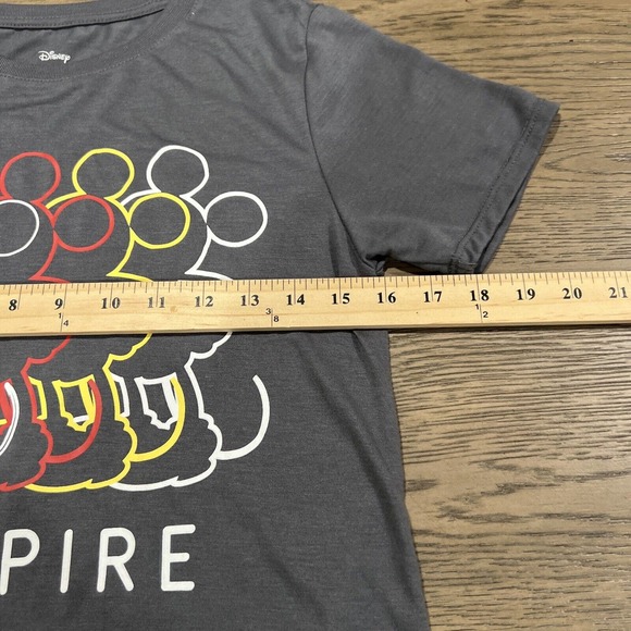 Disney‎ Shirt Kids Medium 7–9 Gray Mickey Mouse Short Sleeve Tunic Inspire - Picture 7 of 9